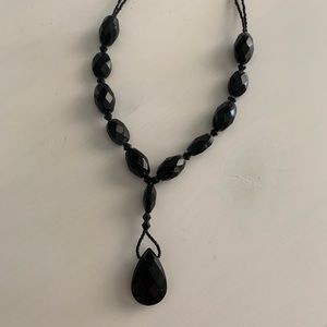 Black beaded necklace -White House Black Market